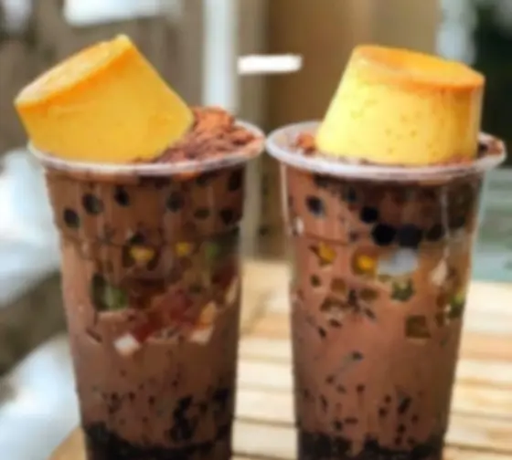 Hình ảnh Milo dầm bánh flan (size M)