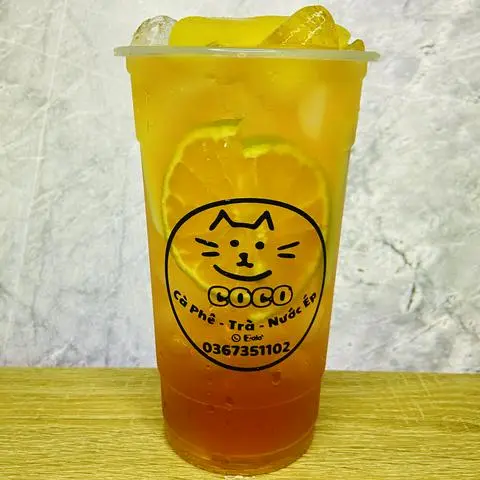 Hình ảnh Trà đào cam sả ly 700ml