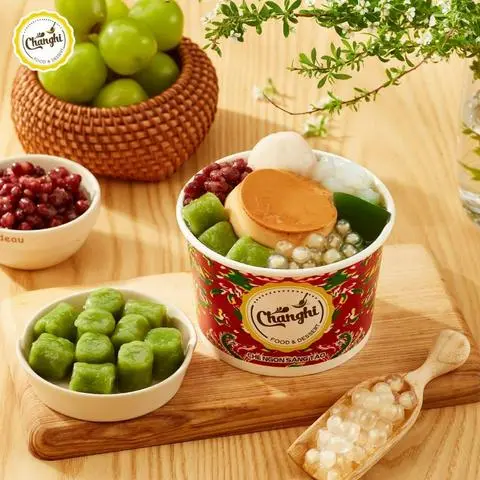 Hình ảnh Chè Matcha Đậu Đỏ bánh flan