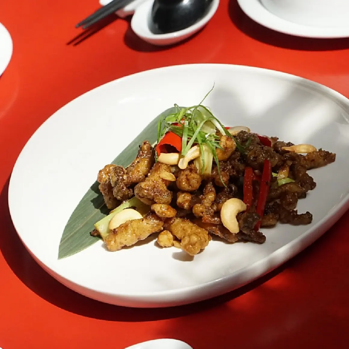 Hình ảnh Nấm chiên sốt X.O chay