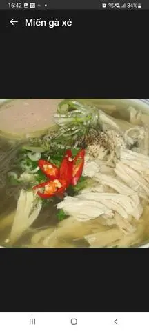 Hình ảnh miến gà xé