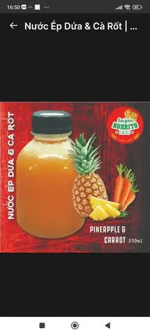 Hình ảnh Nước Ép Dứa Cà Rốt | Pineapple & Carrot Juice