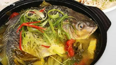 Hình ảnh Lẩu cá chép nấu riêu