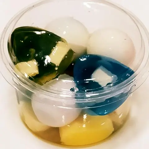 Hình ảnh Mix 8 viên pudding, khúc bạch & thạch trà nhân phô mai.