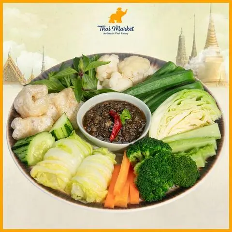 Hình ảnh Rau Củ Luộc Chấm Mắm Cà Thái