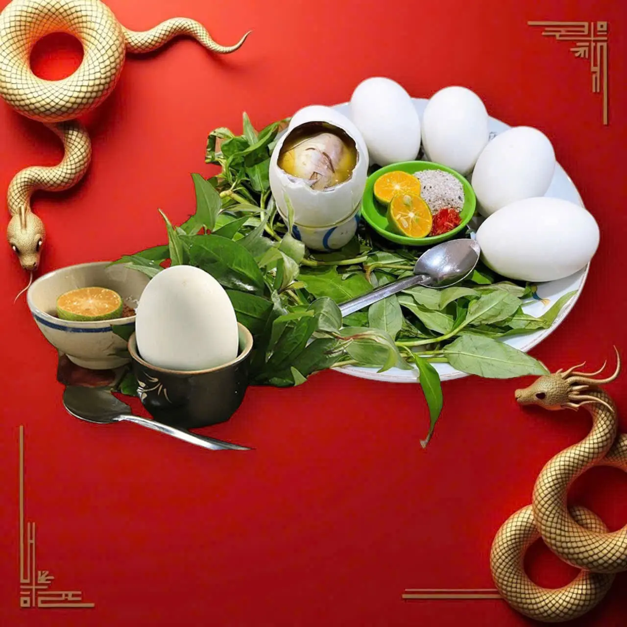 Hình ảnh 5 Trứng Vịt Lộn Luộc Nước Dừa 