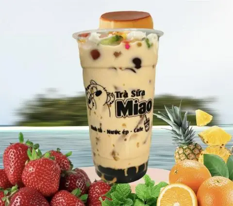 Hình ảnh Trà Sữa Thập Cẩm Bánh Flan