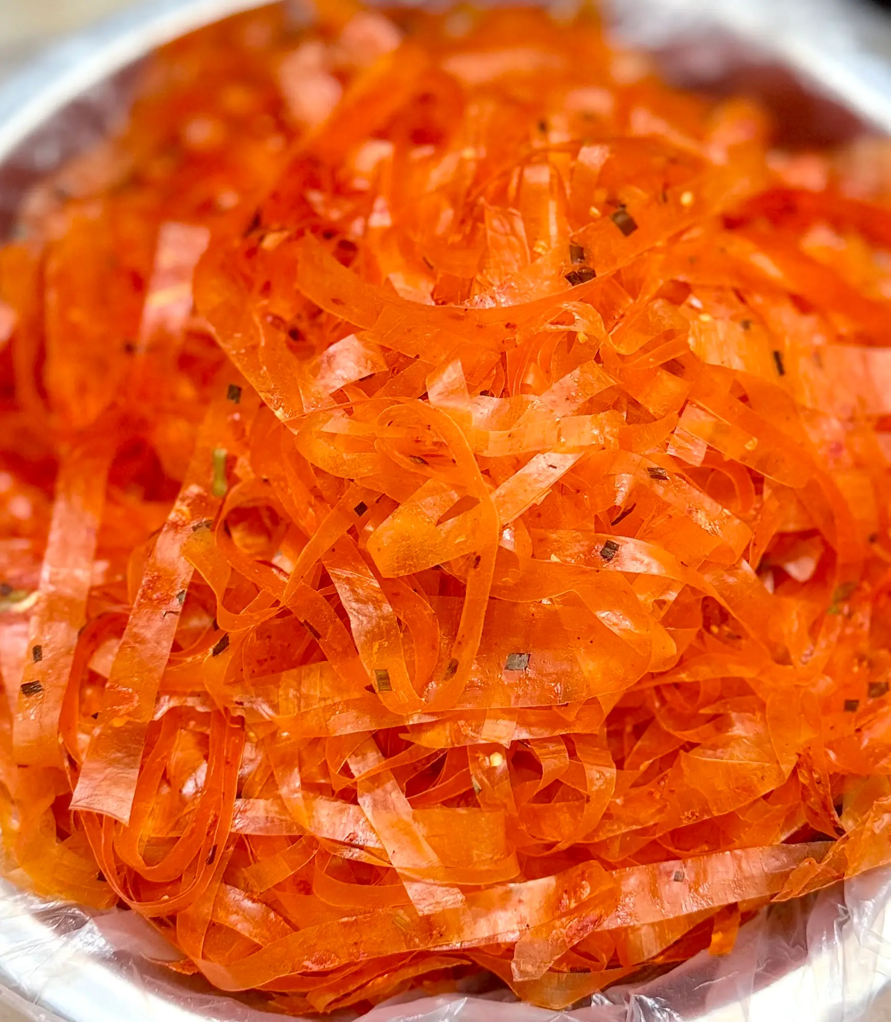 Hình ảnh BÁNH TRÁNG SỢI TÔM DẺO 50Gr (KO GIA VỊ ĐI KÈM)