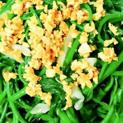 Hình ảnh Rau lang xào tỏi - luộc