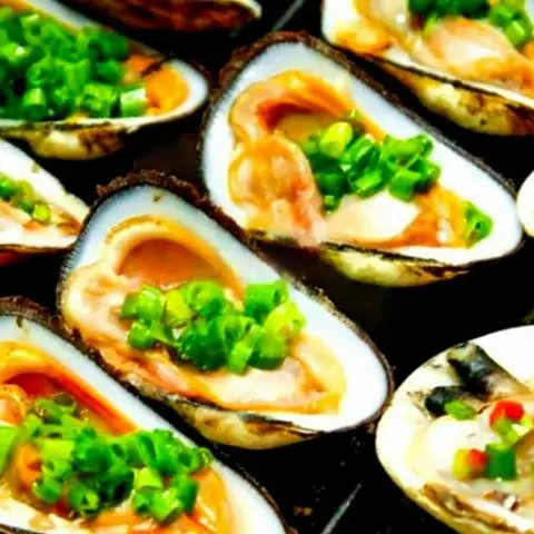Hình ảnh Sò dẹo nướng mỡ hành