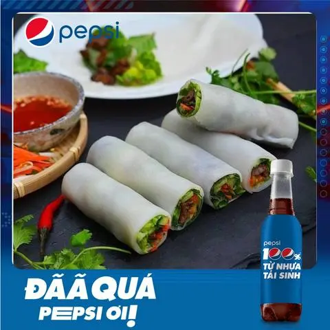 Hình ảnh Combo: Phở cuốn nem nướng + Pepsi