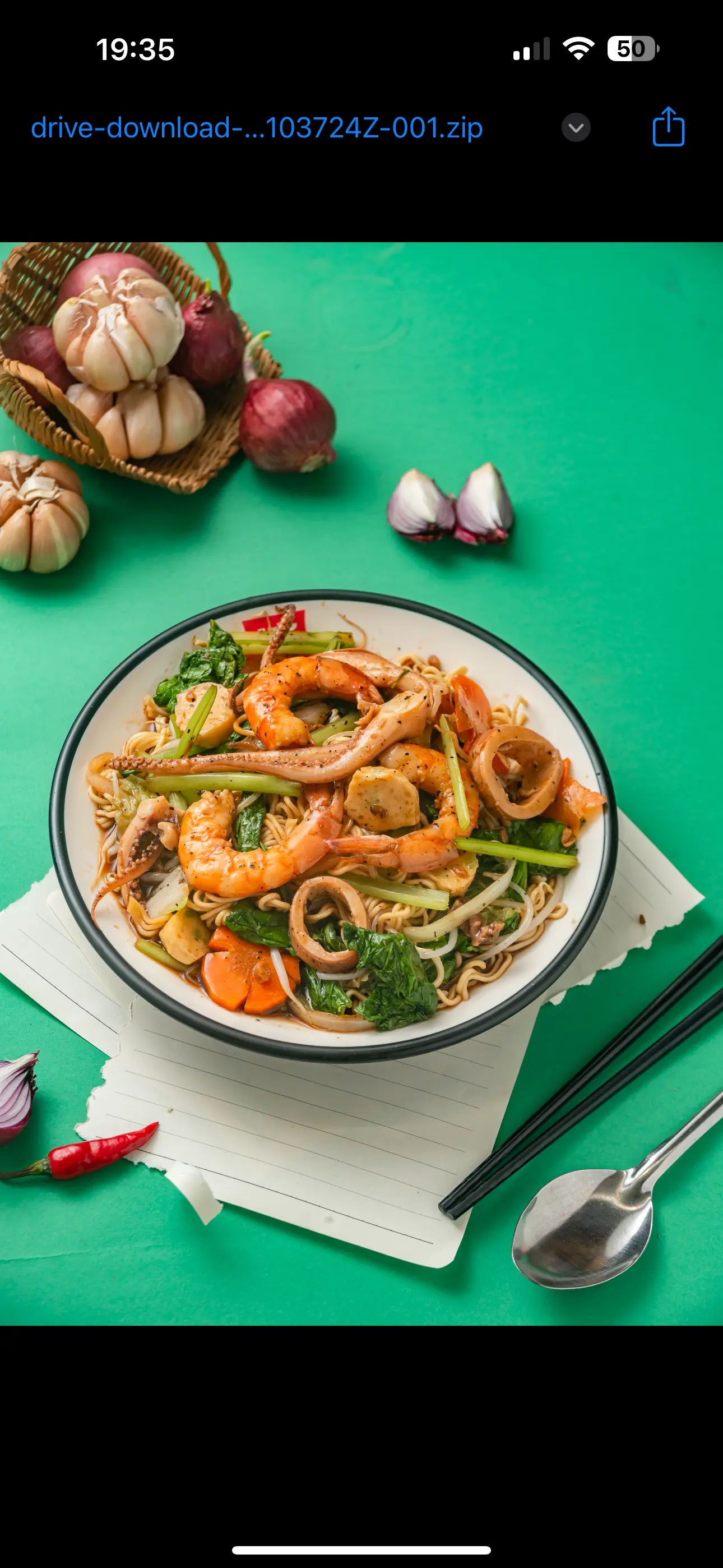 Hình ảnh Mì xào hải sản