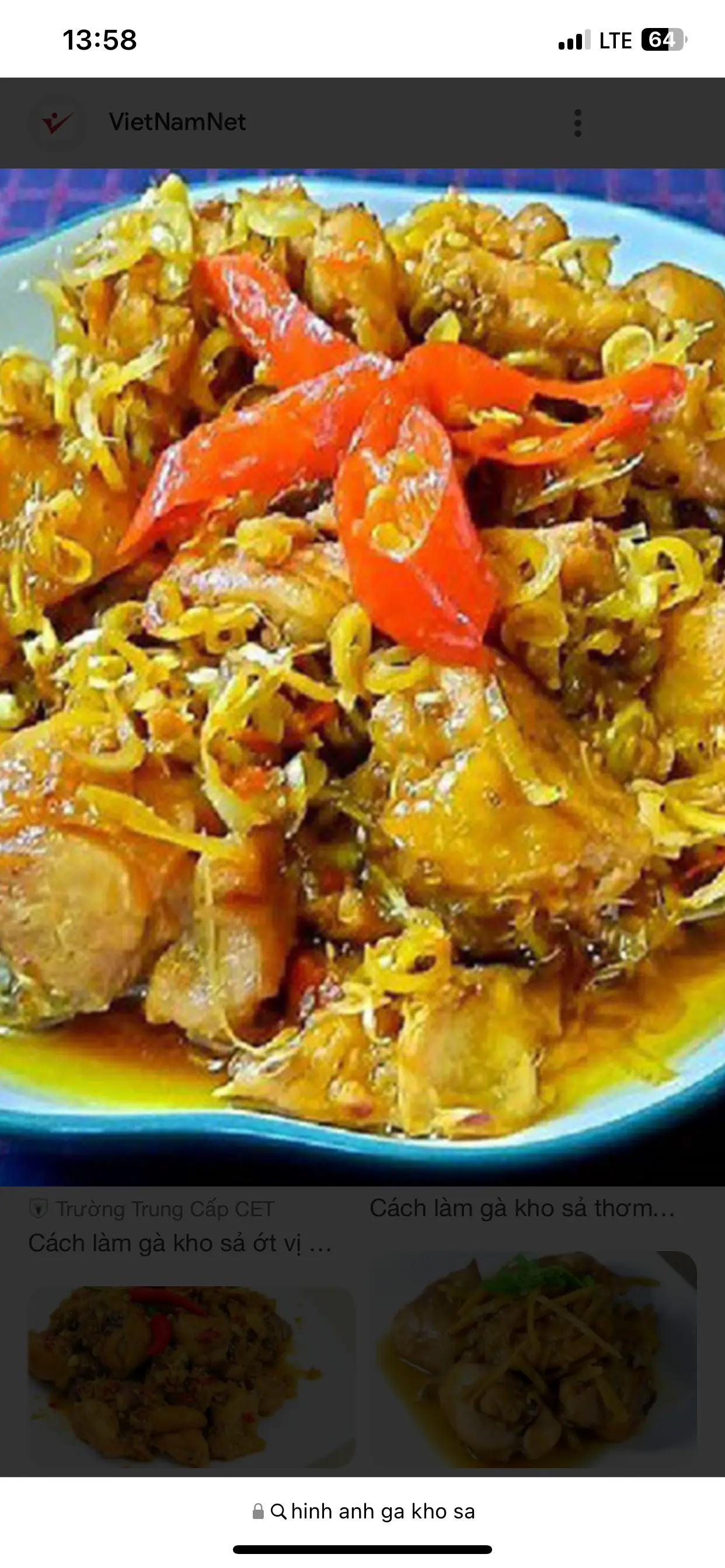 Hình ảnh gà kho sả 