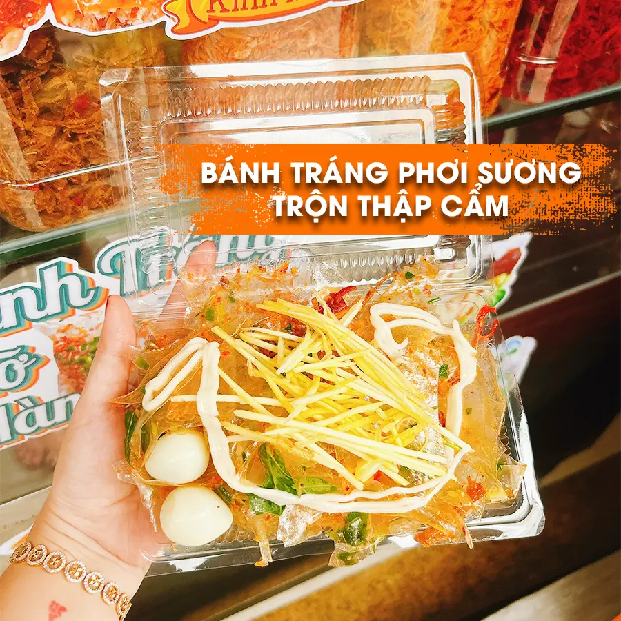 Hình ảnh Bánh Tráng Phơi Sương Trộn Thập Cẩm