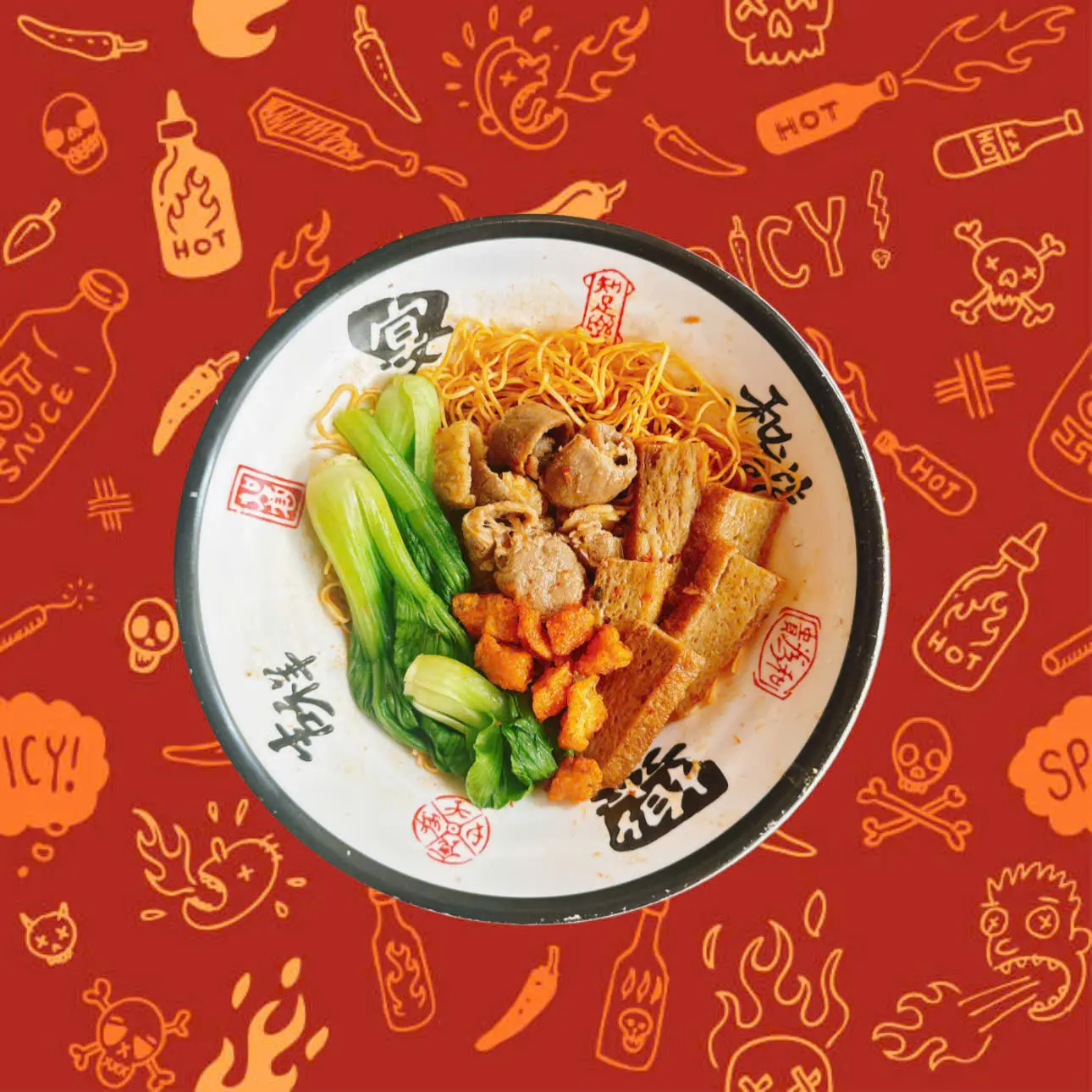 Hình ảnh Mi Trộn Tóp Mỡ Mala - Bò Úc