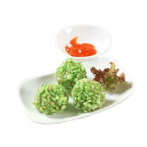 Hình ảnh cá viên chiên cốm xanh