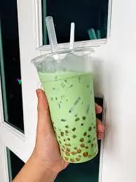 Hình ảnh Trà Sữa Thái Xanh Trân Châu Trắng