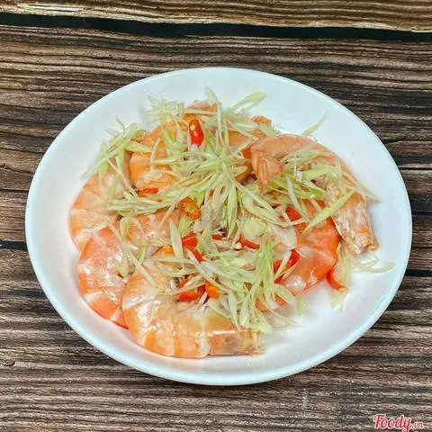 Hình ảnh Tôm Thẻ Hấp Xả