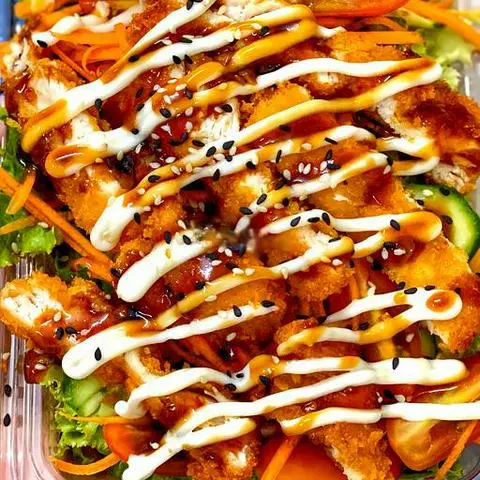 Hình ảnh Salad gà xù sốt teriyaki