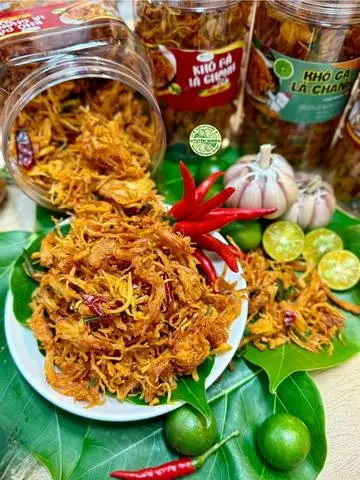 Hình ảnh KHÔ GÀ LÁ CHANH XỊN 500Gr