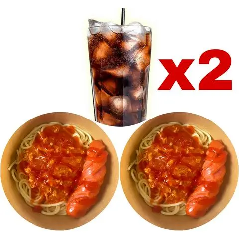 Hình ảnh Combo Mì ý xốt thịt bằm xúc xích + 1 ly coca