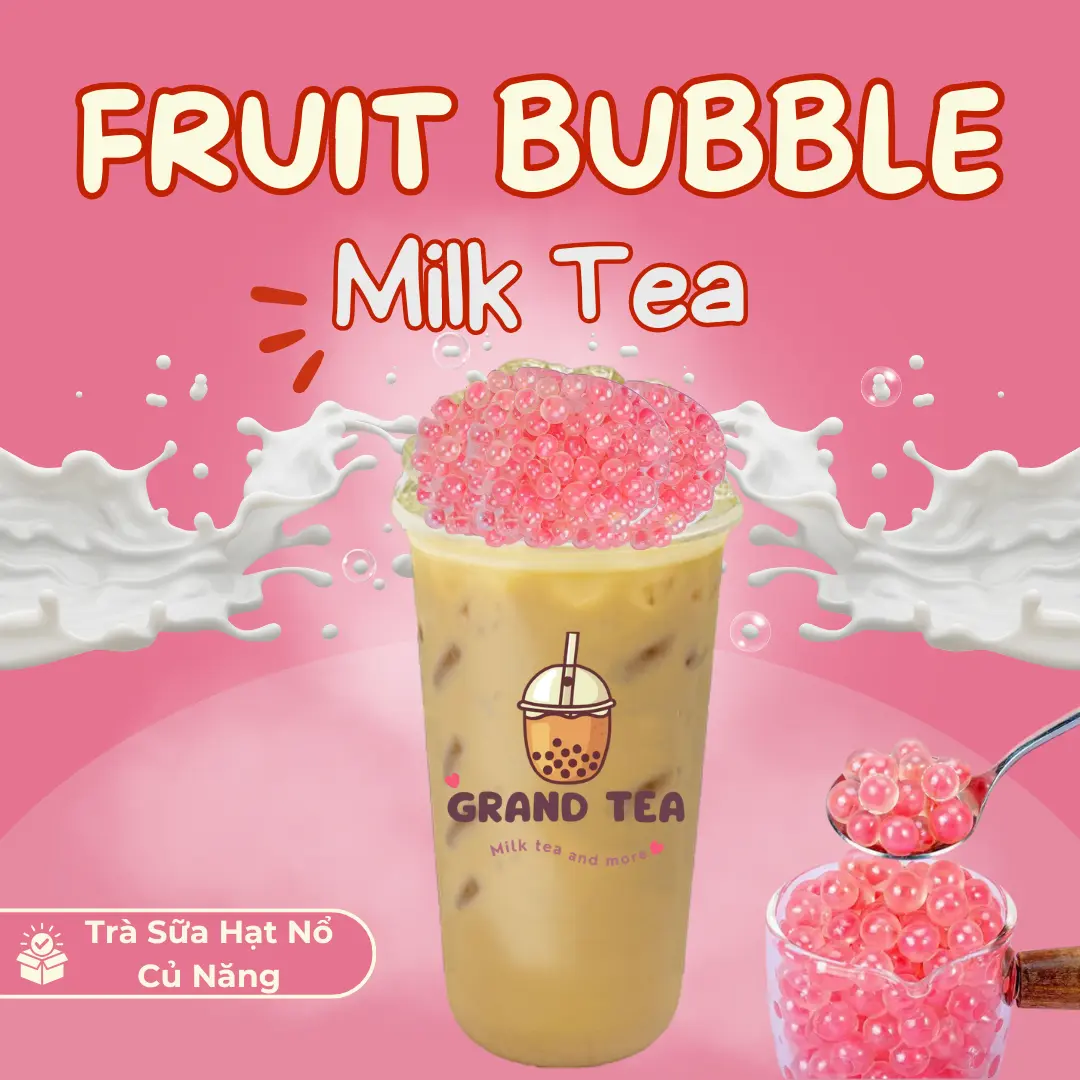 Hình ảnh Trà sữa hạt nổ củ năng/Fruit Bubble Milk Tea