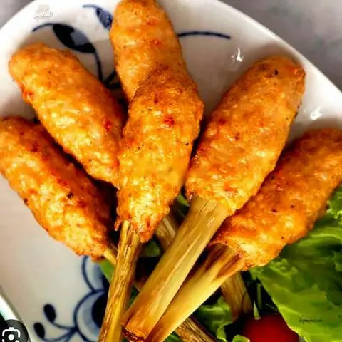 Hình ảnh Chạo tôm cuộn sả
