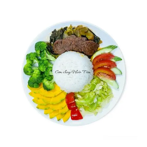 Hình ảnh Cơm bò xào cải chua chay