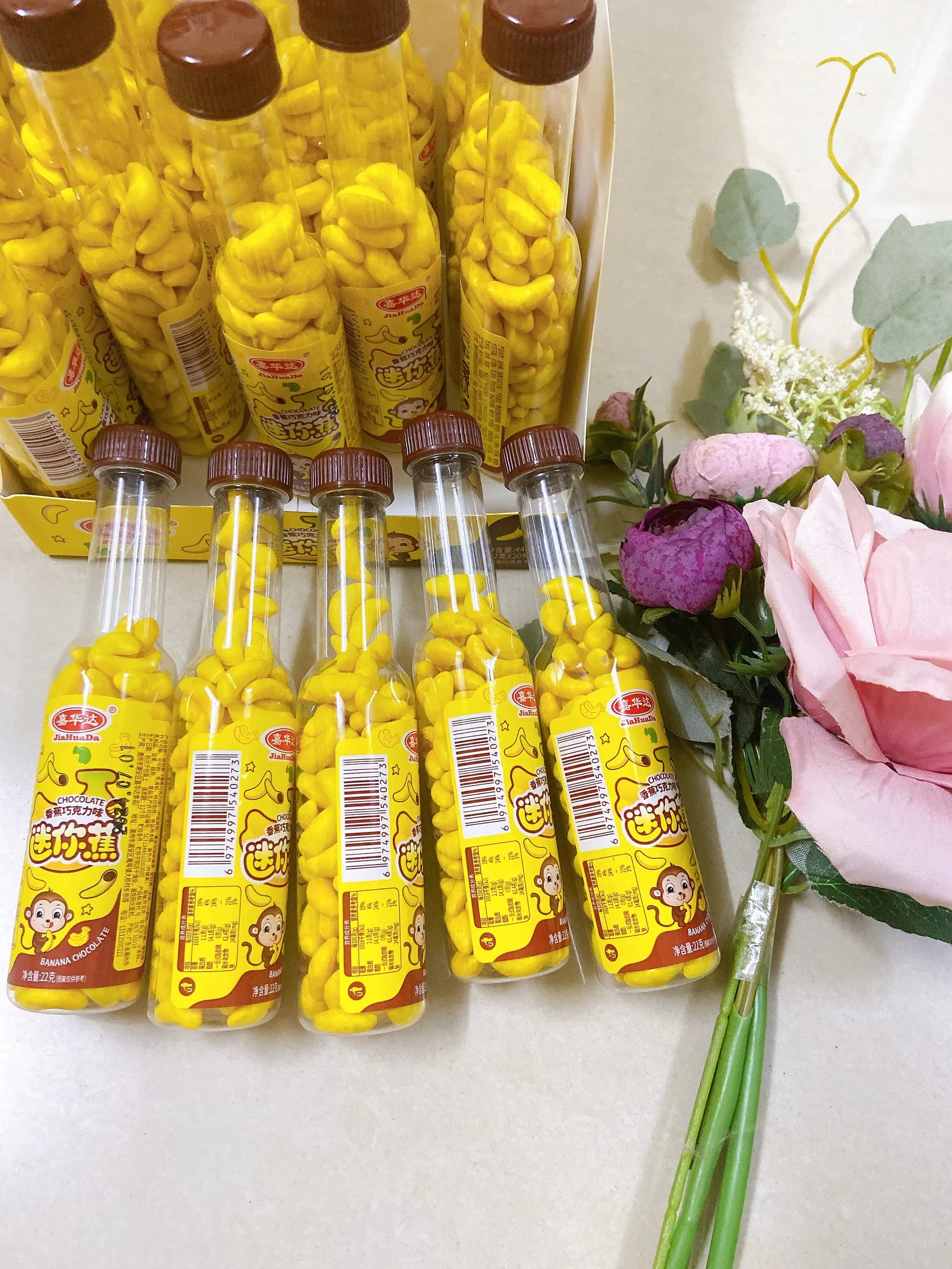 Hình ảnh 1 Chai Kẹo Chocolate Hình Chuối -22g