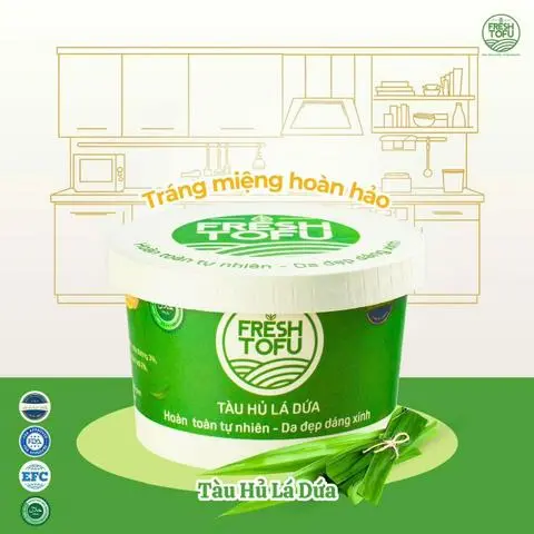 Hình ảnh Combo 5 hủ tàu hủ FreshToFu vị lá dứa