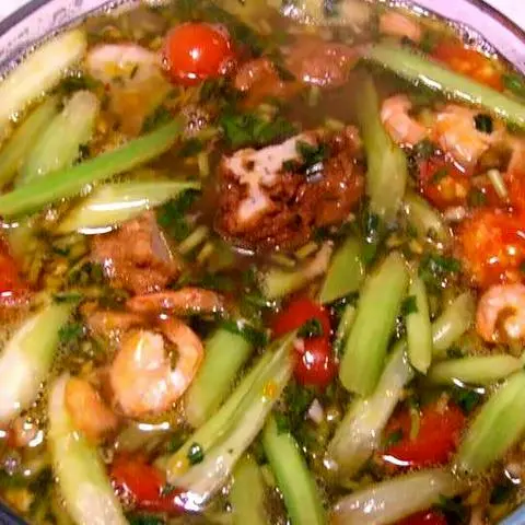 Hình ảnh Canh chua rau muống tôm