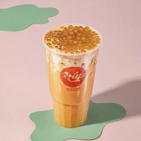 Hình ảnh Trà Sữa Thái Đỏ Trân Châu Hoàng Kim - Ly 1300ml