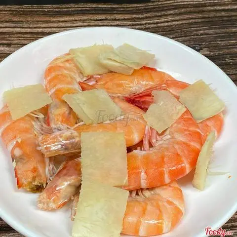 Hình ảnh Tôm Thẻ Hấp Gừng