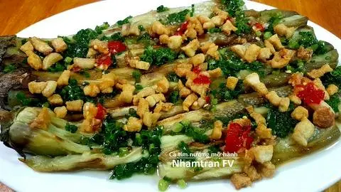 Hình ảnh Cà Tím Nướng mỡ hành