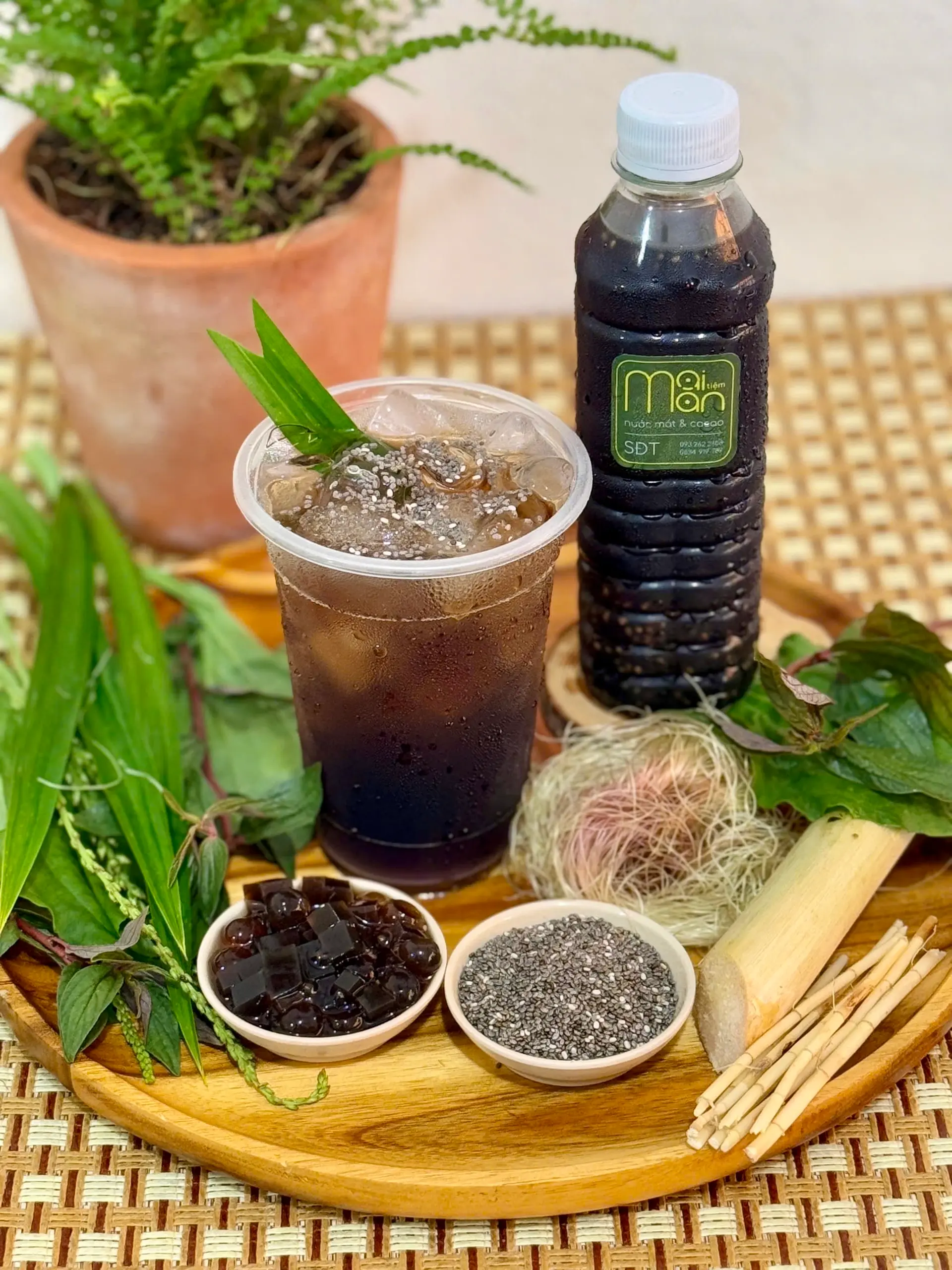 Hình ảnh Mía lau full topping