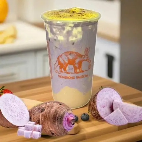 Hình ảnh Trà Sữa Khoai Môn Nghiền Kem Trứng Nướng