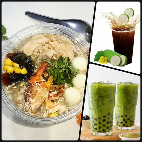 Hình ảnh SC Óc Heo + Trà Bí Đao Hạt Chia/Trà Sữa Matcha