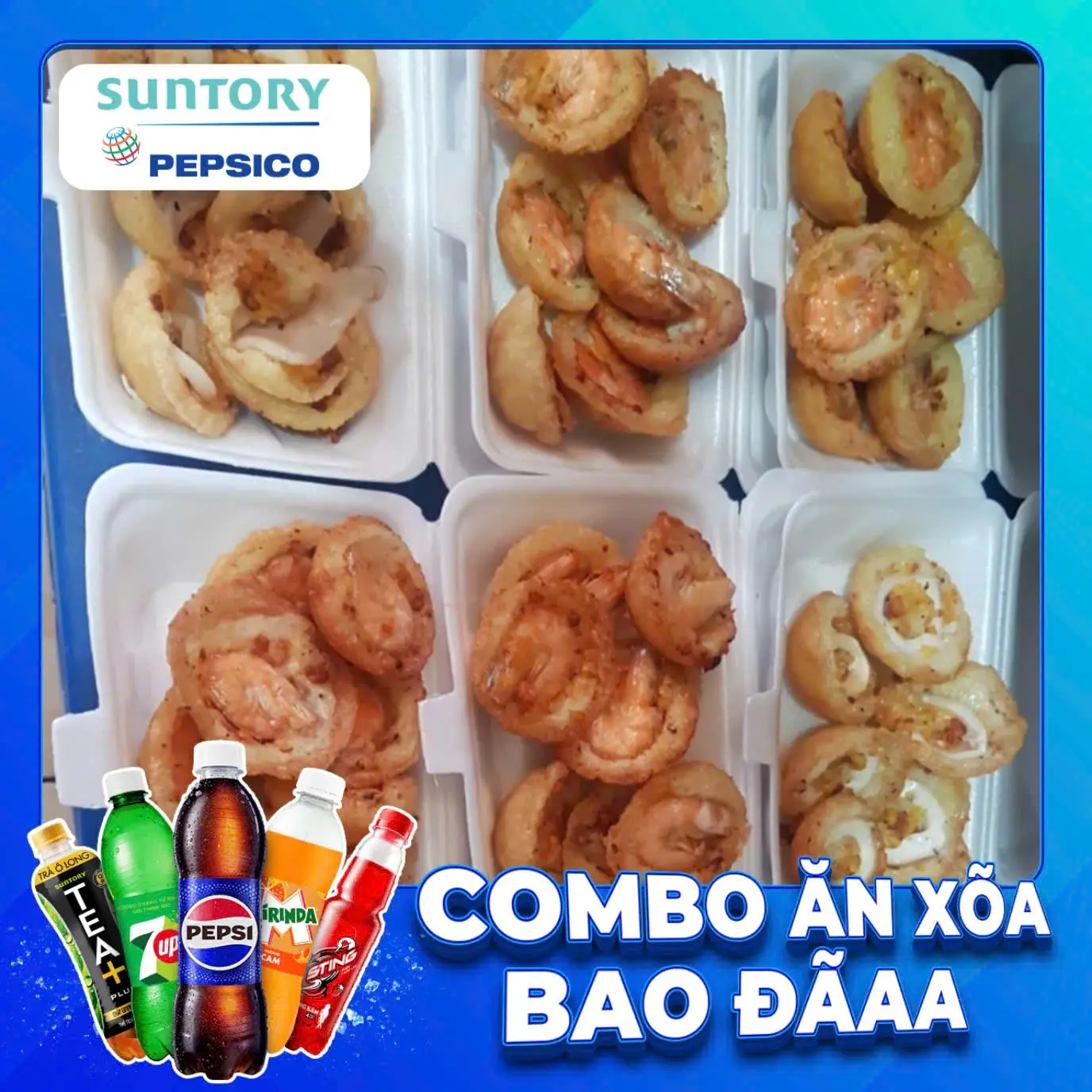 Hình ảnh Combo Bánh Khọt Tôm 8 cái + Nước Ngọt SPVB