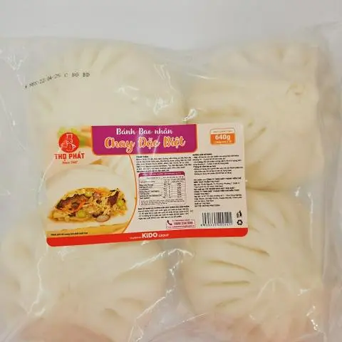 Hình ảnh Bánh bao chay đặc biệt chưa hấp (gói 4 cái)