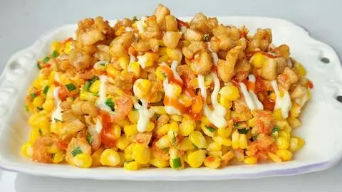 Hình ảnh Bắp xào tóp mỡ
