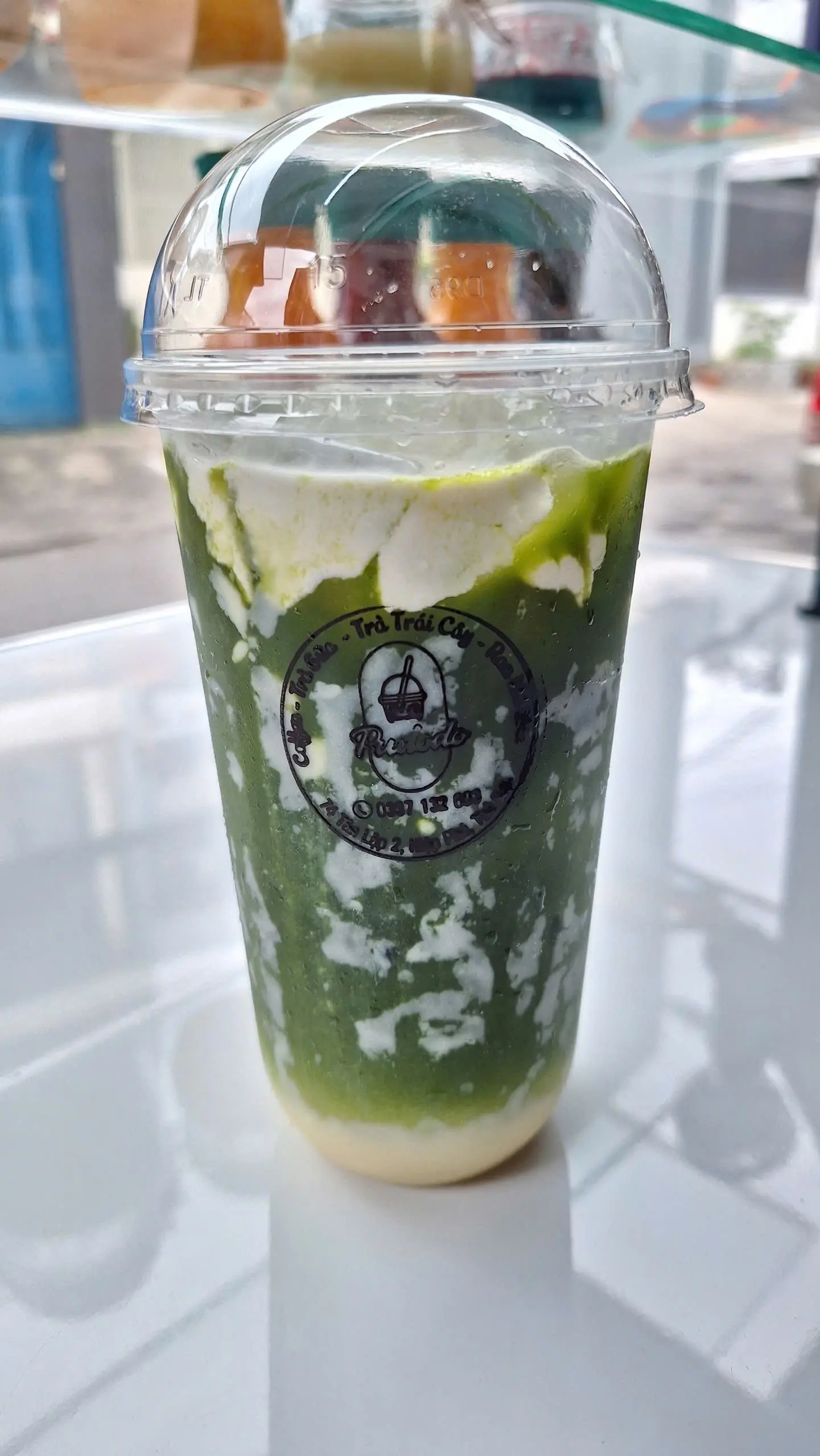 Hình ảnh Rau má đậu xanh sữa dừa