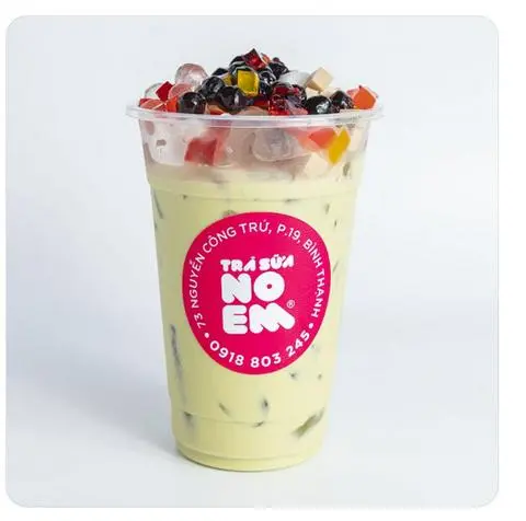 Hình ảnh Trà sữa mattcha size L full thạch