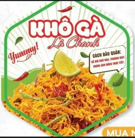 Hình ảnh Khô Gà Lá Chanh loại 1 - zip 500gram