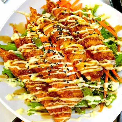Hình ảnh Salad tôm xù sốt teriyaki