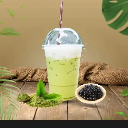 Hình ảnh trà sữa thái xanh trân châu3Q ô long , thạch trái cây 