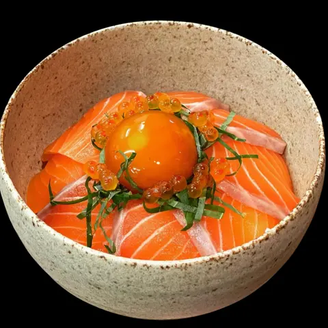 Hình ảnh Sake Don With Egg Yolk - Cơm Cá Hồi Trứng