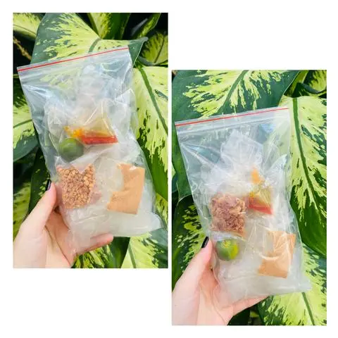 Hình ảnh Bánh tráng muối nhuyễn sate tỏi tắc