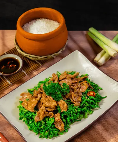 Hình ảnh Thiên lý xào bò