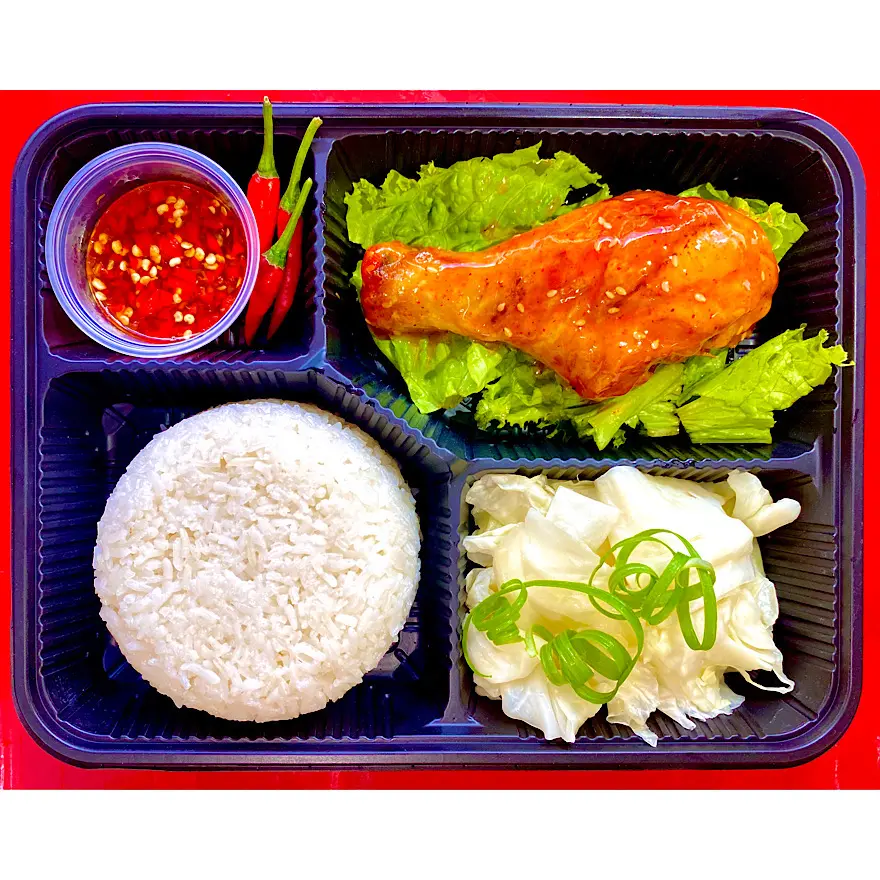 Hình ảnh Cơm Đùi Gà Chiên Sốt SIÊU CAY