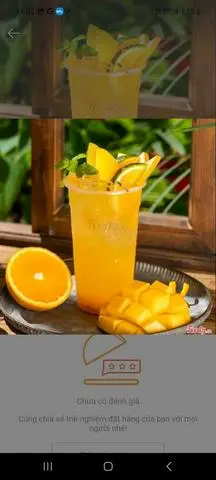 Hình ảnh Sinh tố cam mix xoài 